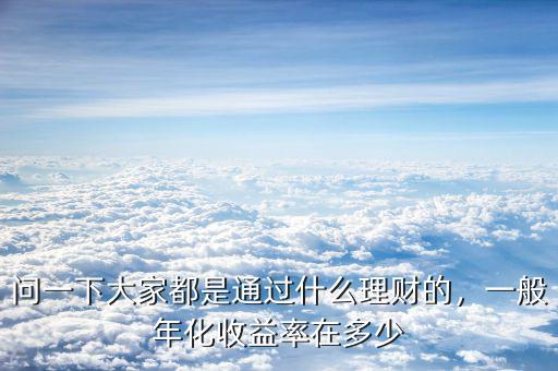 問(wèn)一下大家都是通過(guò)什么理財(cái)?shù)?，一般年化收益率在多? class=