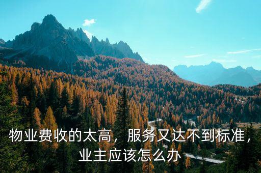 物業(yè)公司服務(wù)不達標怎么辦,業(yè)主應(yīng)該怎么辦
