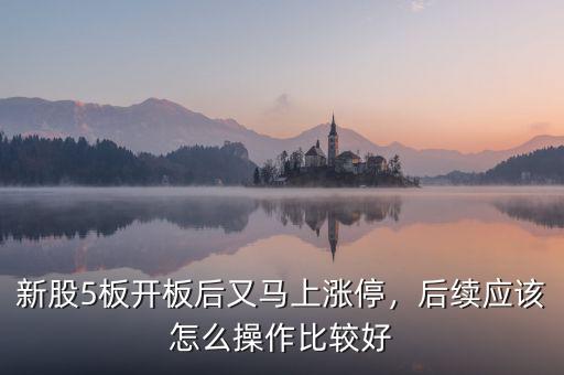 新股5板開(kāi)板后又馬上漲停，后續(xù)應(yīng)該怎么操作比較好