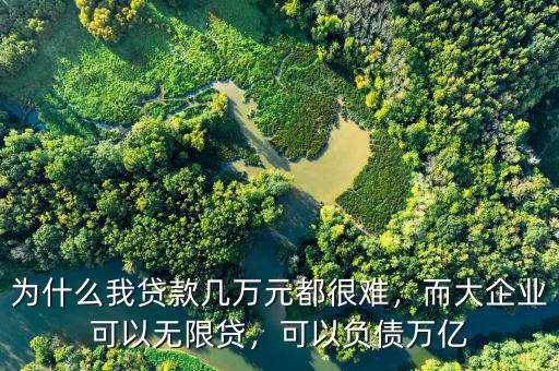 為什么我貸款幾萬(wàn)元都很難，而大企業(yè)可以無(wú)限貸，可以負(fù)債萬(wàn)億