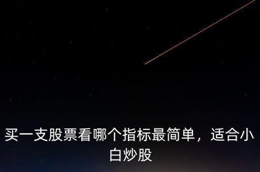 買一支股票看哪個指標(biāo)最簡單，適合小白炒股