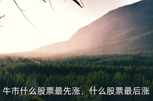 牛市什么股票最先漲，什么股票最后漲