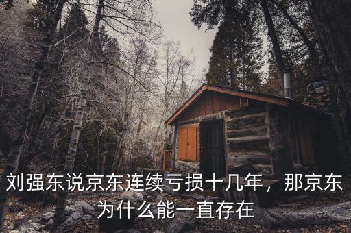 劉強東說京東連續(xù)虧損十幾年，那京東為什么能一直存在