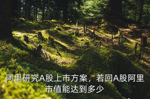 阿里研究A股上市方案，若回A股阿里市值能達到多少