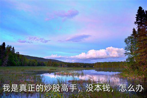 我是真正的炒股高手，沒(méi)本錢，怎么辦