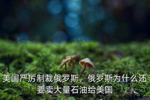 美國嚴(yán)厲制裁俄羅斯，俄羅斯為什么還要賣大量石油給美國