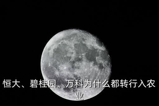 恒大、碧桂園、萬(wàn)科為什么都轉(zhuǎn)行入農(nóng)業(yè)