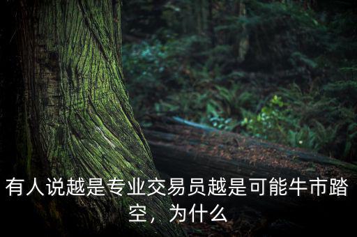 有人說越是專業(yè)交易員越是可能牛市踏空，為什么