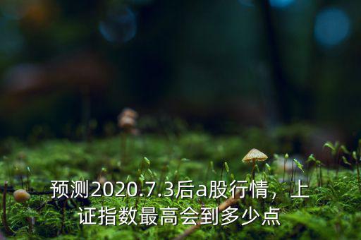 預(yù)測(cè)2020.7.3后a股行情，上證指數(shù)最高會(huì)到多少點(diǎn)