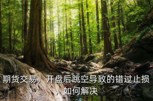 期貨交易，開(kāi)盤(pán)后跳空導(dǎo)致的錯(cuò)過(guò)止損，如何解決