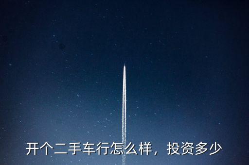 開個(gè)二手車行怎么樣，投資多少
