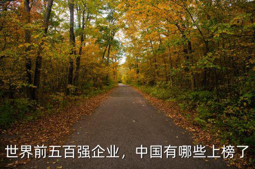 世界前五百強企業(yè)，中國有哪些上榜了