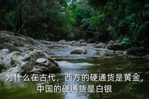 為什么在古代，西方的硬通貨是黃金，中國的硬通貨是白銀