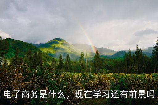 電子商務(wù)是什么，現(xiàn)在學(xué)習(xí)還有前景嗎