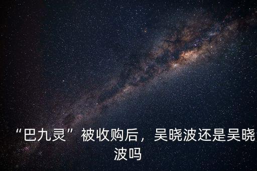 “巴九靈”被收購后，吳曉波還是吳曉波嗎