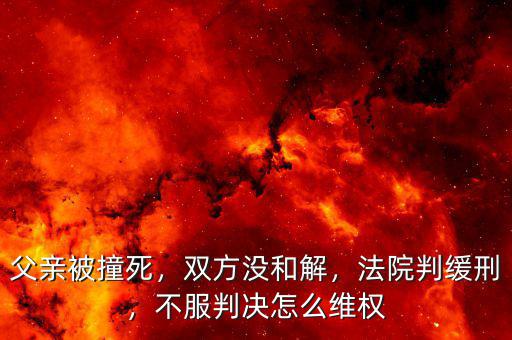 父親被撞死，雙方?jīng)]和解，法院判緩刑，不服判決怎么維權(quán)