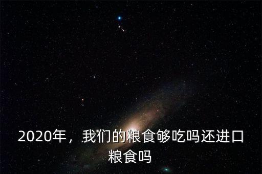 2020年，我們的糧食夠吃嗎還進口糧食嗎