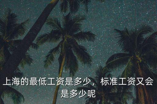 上海的最低工資是多少，標(biāo)準(zhǔn)工資又會(huì)是多少呢