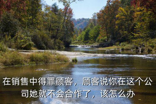 在銷售中得罪顧客，顧客說你在這個公司她就不會合作了，該怎么辦