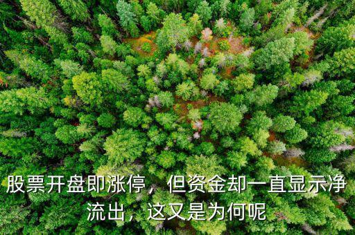 股票開(kāi)盤即漲停，但資金卻一直顯示凈流出，這又是為何呢