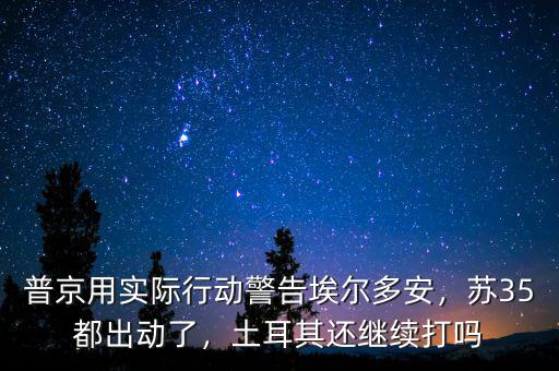 普京用實際行動警告埃爾多安，蘇35都出動了，土耳其還繼續(xù)打嗎