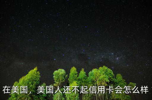 在美國(guó)，美國(guó)人還不起信用卡會(huì)怎么樣