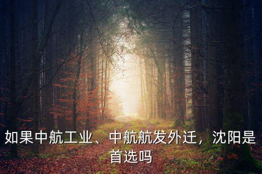 如果中航工業(yè)、中航航發(fā)外遷，沈陽(yáng)是首選嗎