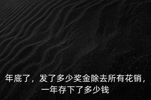 年底了，發(fā)了多少獎金除去所有花銷，一年存下了多少錢