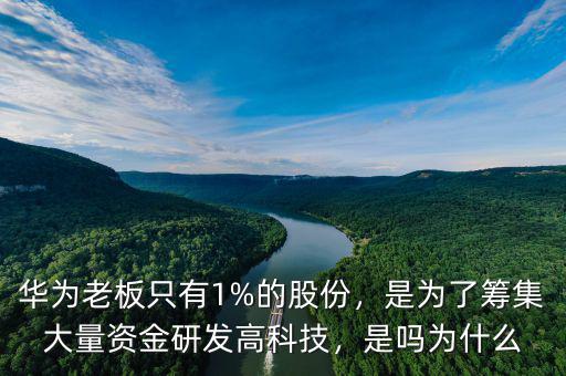 華為老板只有1%的股份，是為了籌集大量資金研發(fā)高科技，是嗎為什么