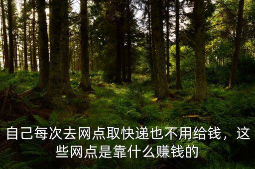 自己每次去網(wǎng)點取快遞也不用給錢，這些網(wǎng)點是靠什么賺錢的