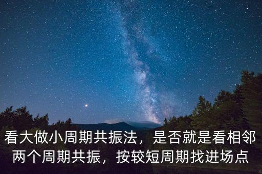 看大做小周期共振法，是否就是看相鄰兩個(gè)周期共振，按較短周期找進(jìn)場(chǎng)點(diǎn)