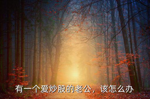 有一個(gè)愛(ài)炒股的老公，該怎么辦