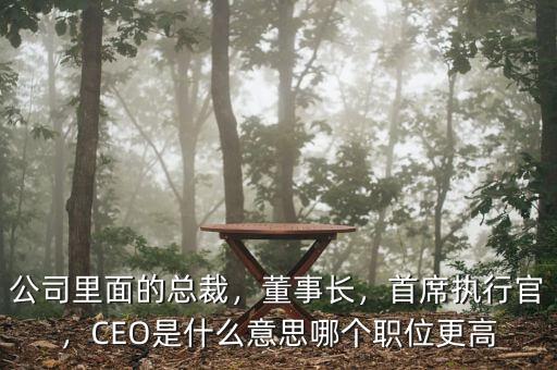 公司里面的總裁，董事長，首席執(zhí)行官，CEO是什么意思哪個(gè)職位更高