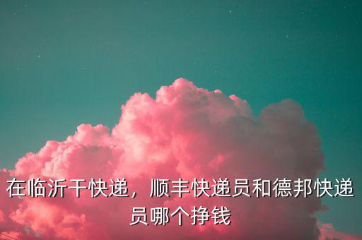 在臨沂干快遞，順豐快遞員和德邦快遞員哪個(gè)掙錢