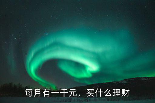 每月有一千元，買什么理財