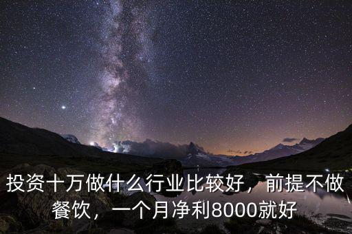 投資十萬做什么行業(yè)比較好，前提不做餐飲，一個(gè)月凈利8000就好