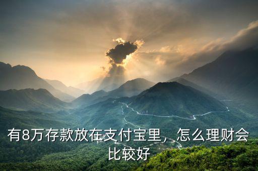 有8萬存款放在支付寶里，怎么理財會比較好