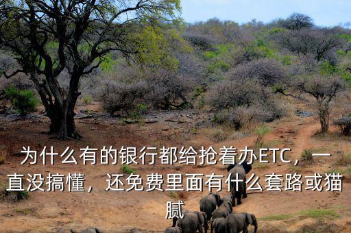為什么有的銀行都給搶著辦ETC，一直沒搞懂，還免費里面有什么套路或貓膩