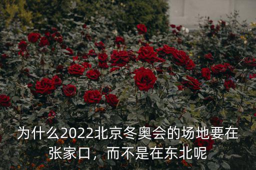 為什么2022北京冬奧會的場地要在張家口，而不是在東北呢