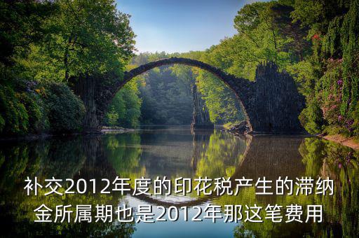 補(bǔ)交印花稅屬期是什么意思，補(bǔ)交2012年度的印花稅產(chǎn)生的滯納金所屬期也是2012年那這筆費(fèi)用
