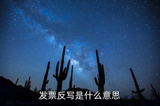 發(fā)票反寫什么意思，反寫什么意思