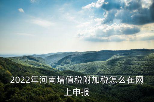 附加稅在什么網(wǎng)站申報(bào)表，2022年河南增值稅附加稅怎么在網(wǎng)上申報(bào)