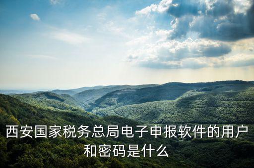 陜西省國(guó)家稅務(wù)局賬號(hào)是什么，你好我想問(wèn)你 一下 網(wǎng)上國(guó)稅的用戶(hù)名和密碼是什么