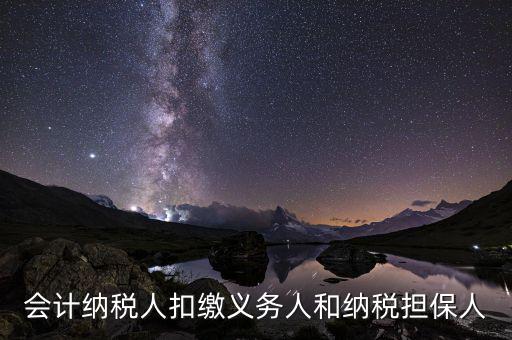 什么叫納稅擔(dān)保人，什么是納稅擔(dān)保