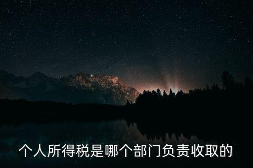 個人所得稅是哪個部門負(fù)責(zé)收取的