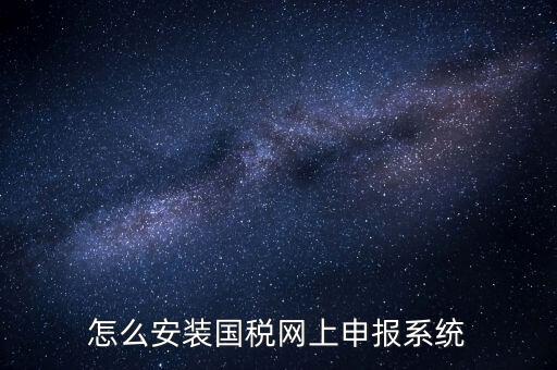 南陽(yáng)國(guó)稅申報(bào)需要下載什么系統(tǒng)，怎么安裝國(guó)稅網(wǎng)上申報(bào)系統(tǒng)