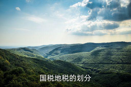 地稅分為什么種類，國稅地稅的劃分