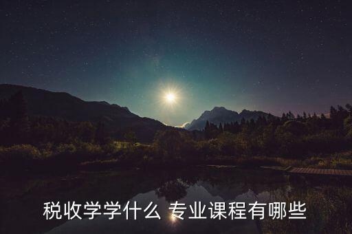 稅收學(xué) 什么專業(yè)好，稅收學(xué)專業(yè)學(xué)什么