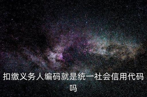 扣款人義務(wù)編碼是什么意思，扣繳義務(wù)人編碼是什么