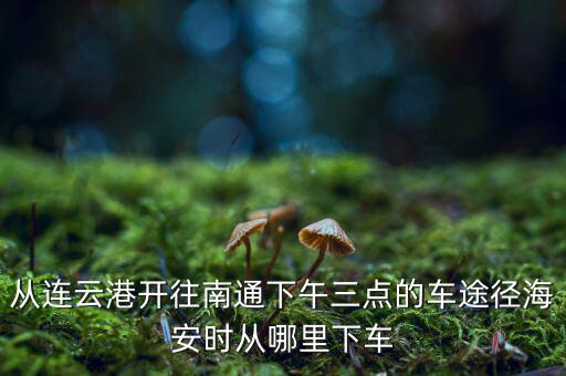 連云港到南通經(jīng)過什么地方，從連云港開往南通下午三點的車途徑海安時從哪里下車